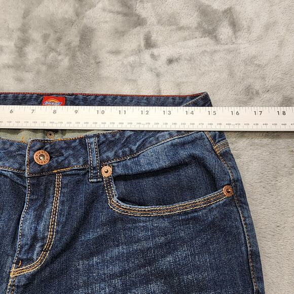Vintage Y2K Dickies Jeans Womens 4 Blue Low Rise Slim Fit Bootcut Flare Leg - Picture 11 of 15